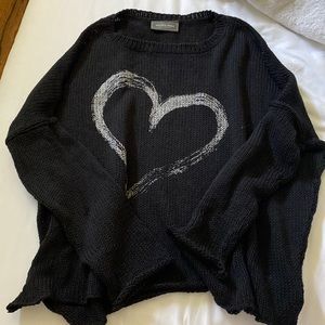 black heart sweater